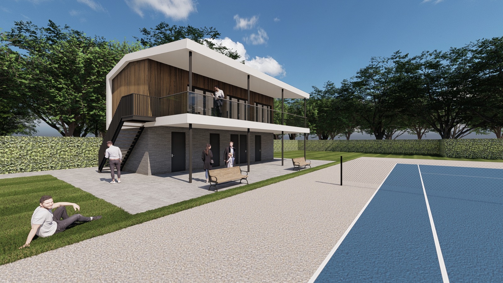 Nieuwbouw clubhuis padelvereniging